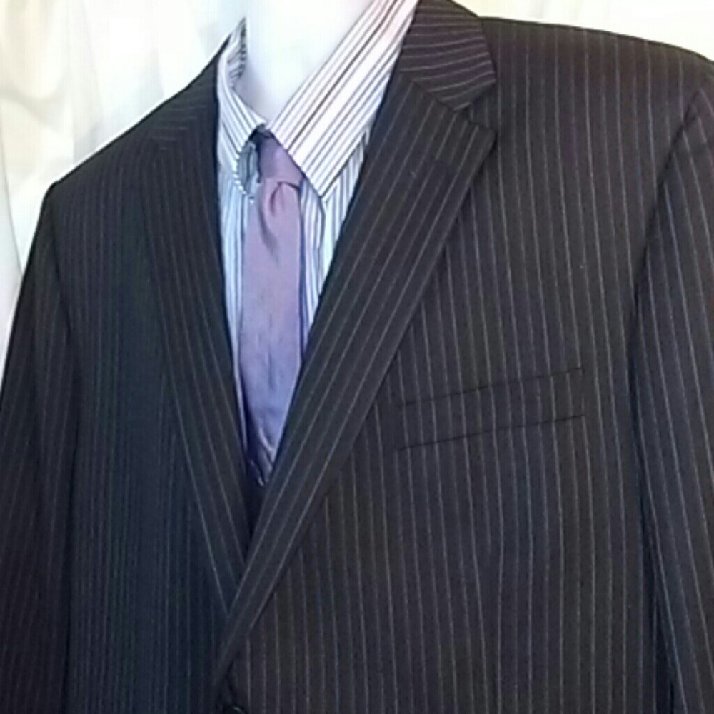 Tommy Hilfiger Blue Black Blazer 48R/L